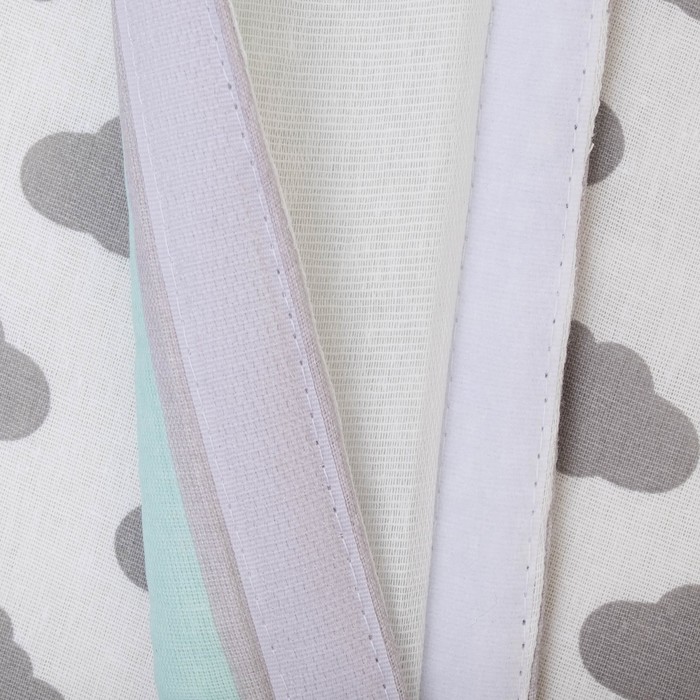 Комплект в кроватку 6 пр. "Лето", цвет зелёный/серый, бязь, хл100%