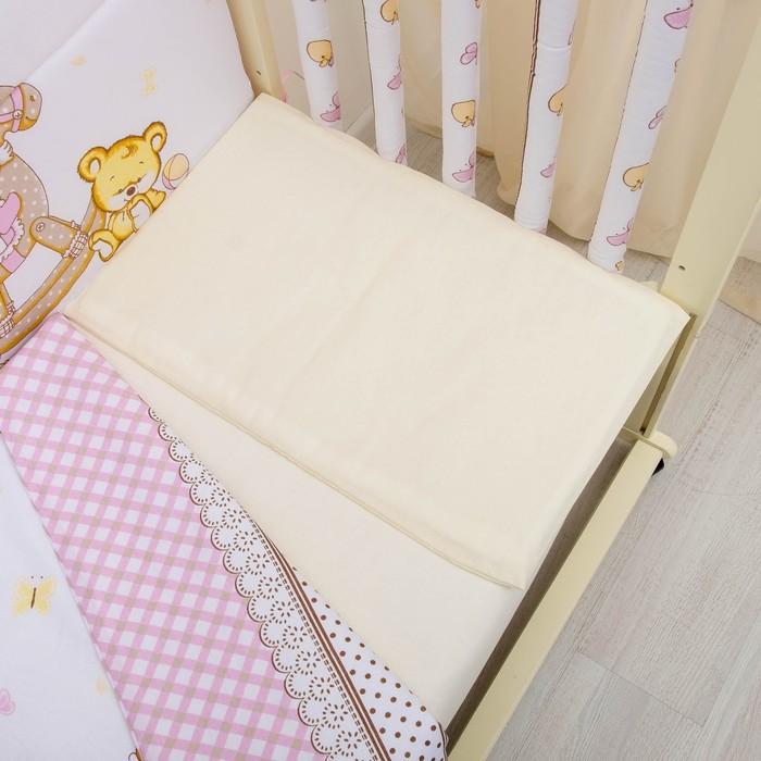 Комплект в кроватку 6 пр. "Моя лошадка", цвет розовый, бязь, хл100%