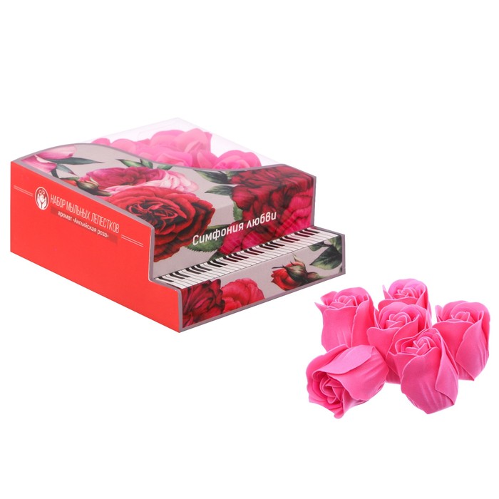 Мыльные лепестки в коробке-рояль "Симфония любви"