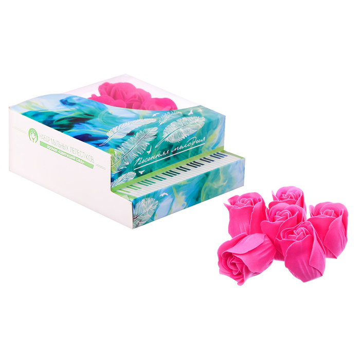 Мыльные лепестки в коробке-рояль "Весенняя мелодия"