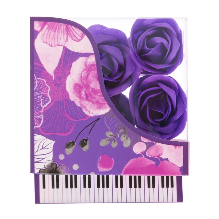 Мыльные лепестки в коробке-рояль "Нотки нежности"