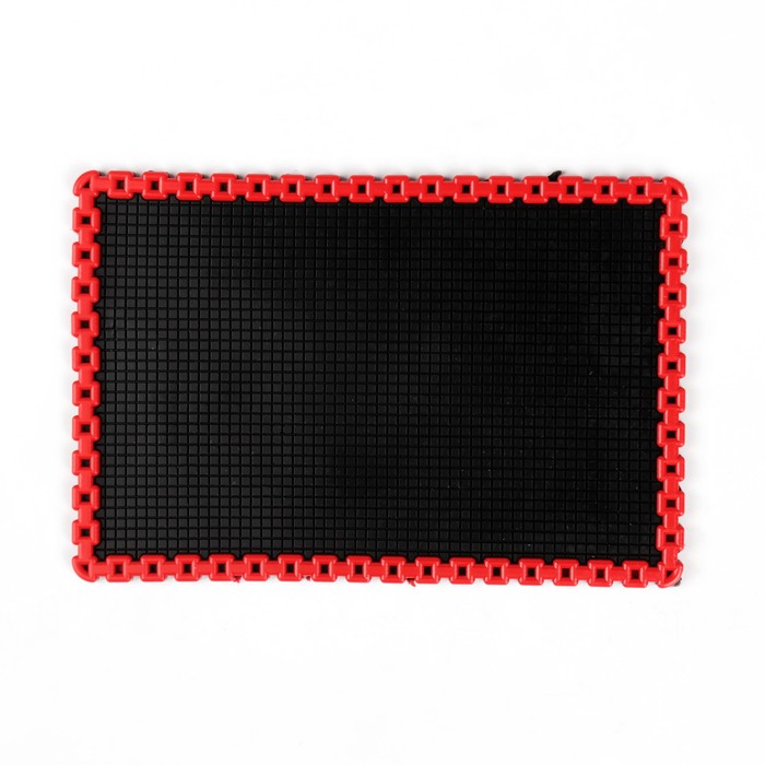 Коврик противоскользящий TORSO, 14х19см, черный с красным бортиком