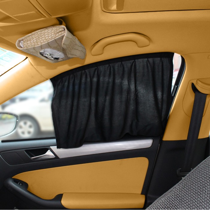 Шторки солнцезащитные раздвижные , 50х37-42 см. комплект 2 шт.