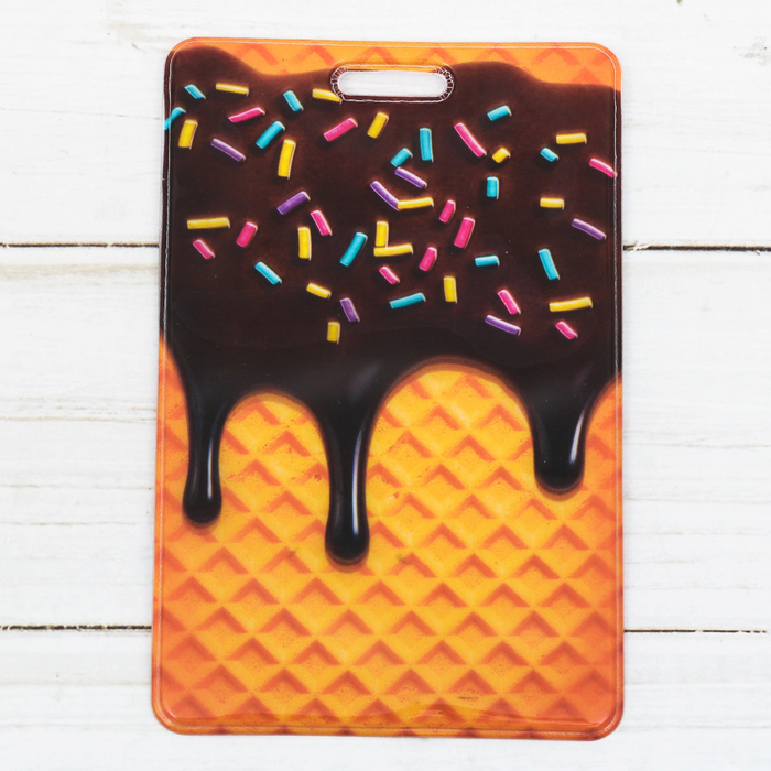 Чехол для бейджа и карточек "Сладкая вафля", 6,5 х 10 см