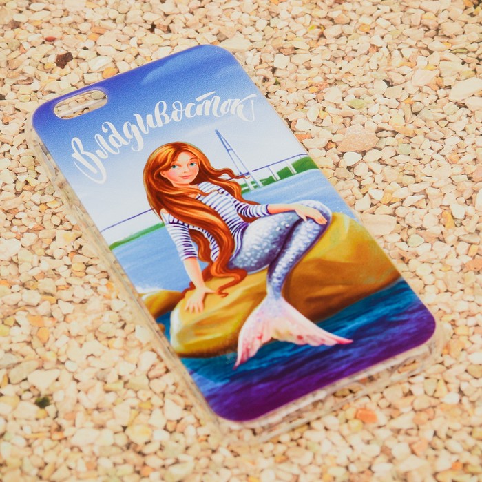 Чехол для iPhone 6 телефона «Владивосток» (русалка), 7 х 14 см