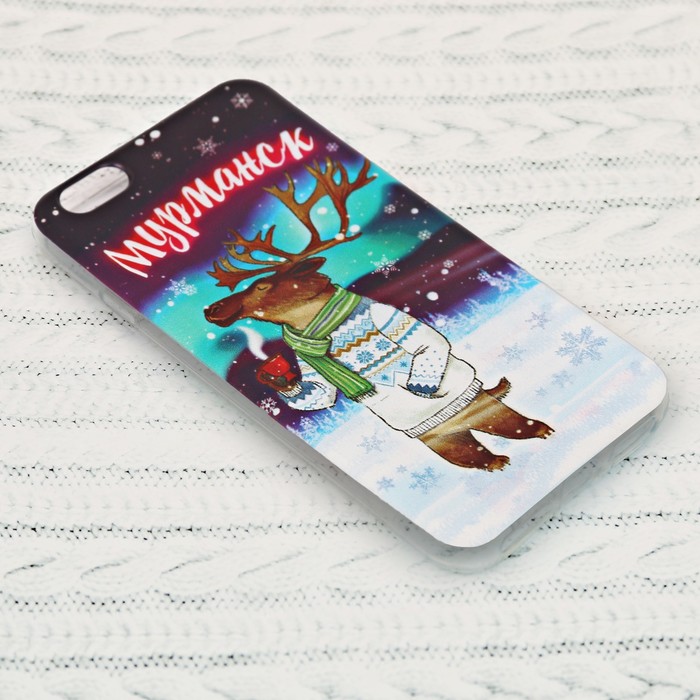 Чехол для iPhone 6 телефона «Мурманск» (олень), 7 х 14 см