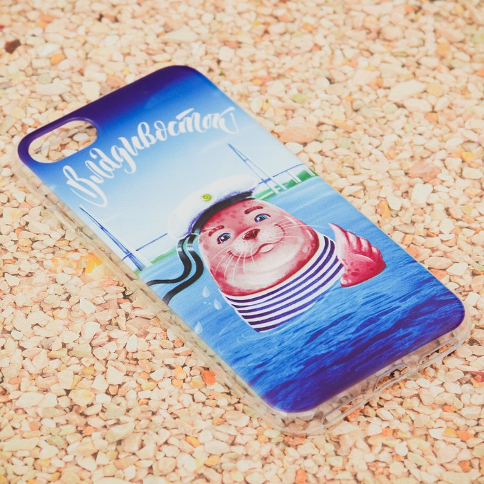 Чехол для iPhone 7 телефона «Владивосток» (морской котик), 7 х 14 см