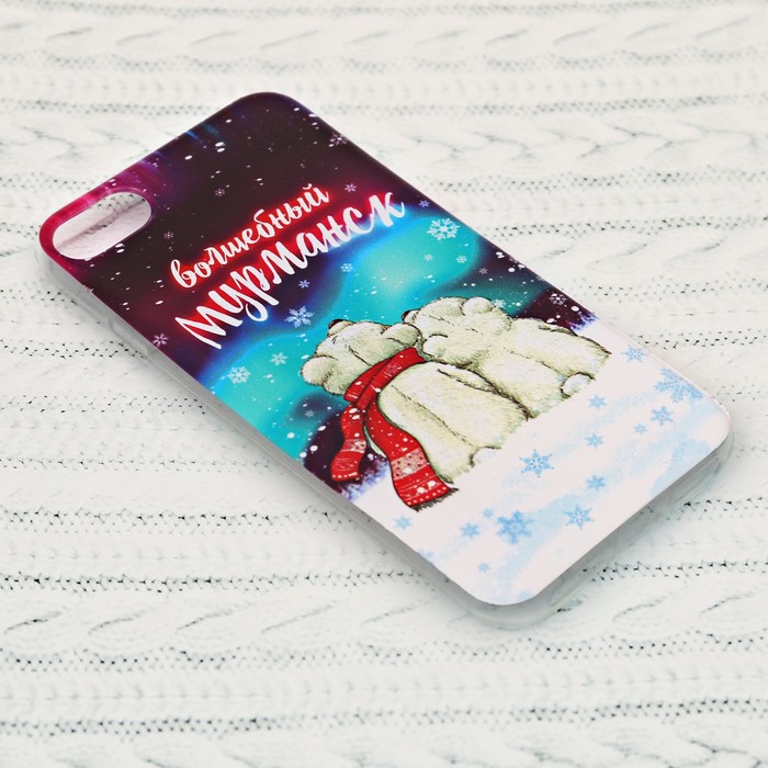 Чехол для iPhone 7 телефона «Мурманск» (мишки), 7 х 14 см