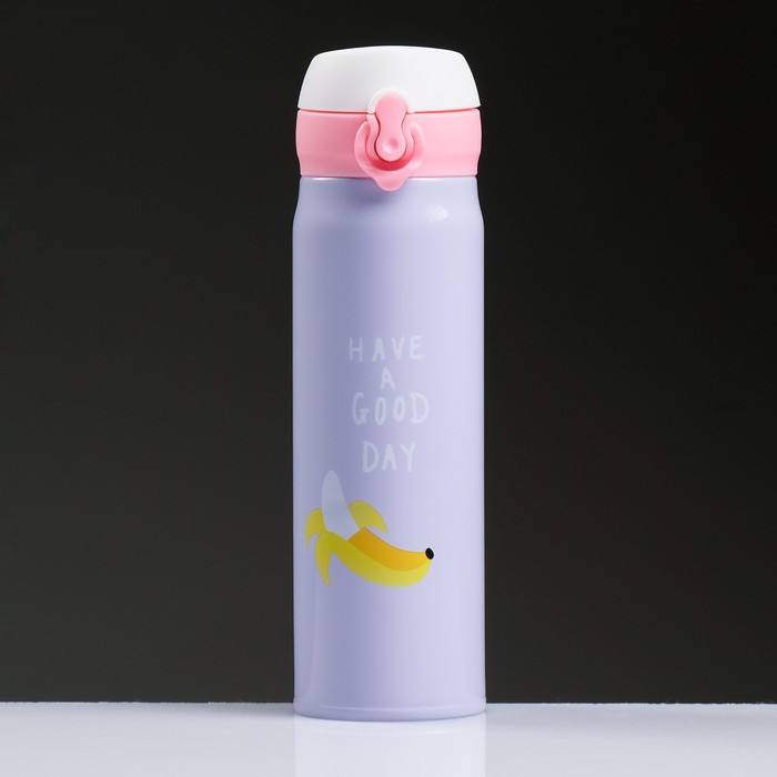 Термос 450 мл «Ягодки», на защёлке, микс цветов и рисунка, 6.5х22.5 см