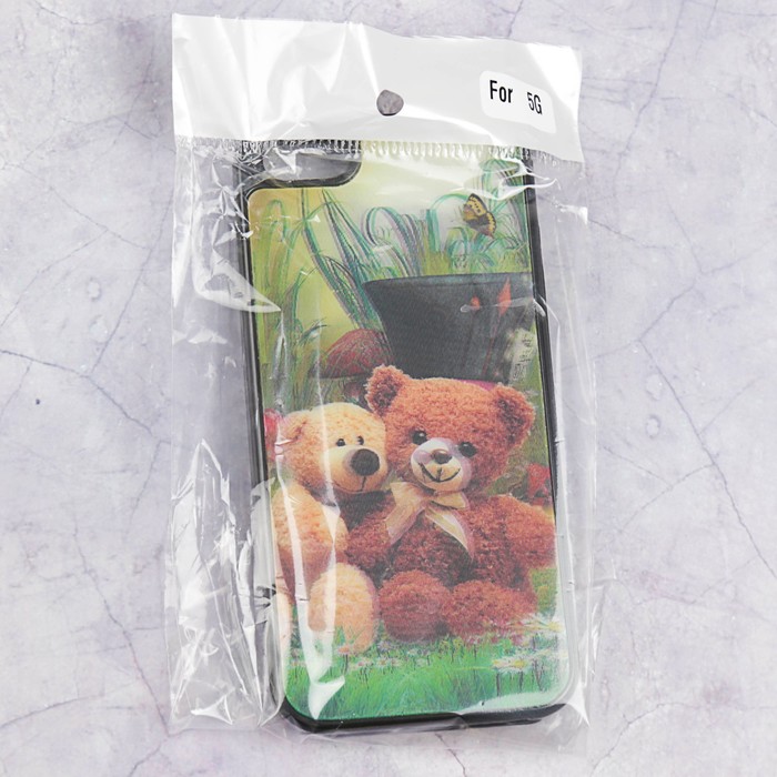 Чехол Luazon Мишки для iPhone 5/5s, силиконовый, голограмма