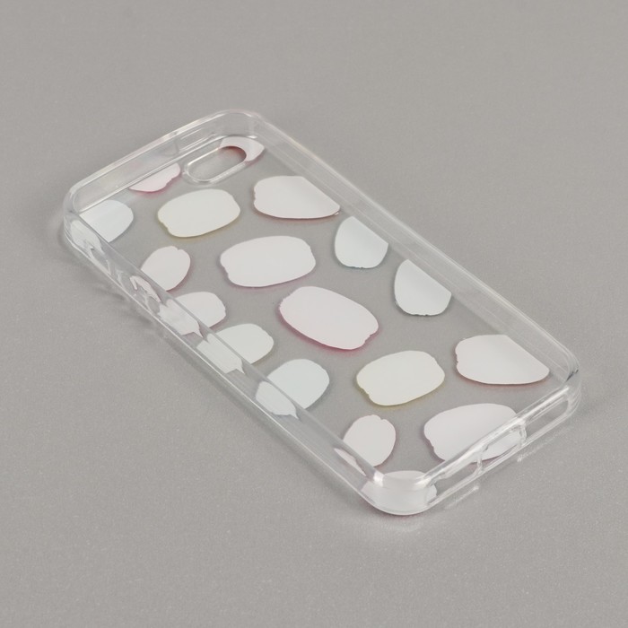 Чехол LuazON, Макаруны для iPhone 5/5s, силиконовый, прозрачный