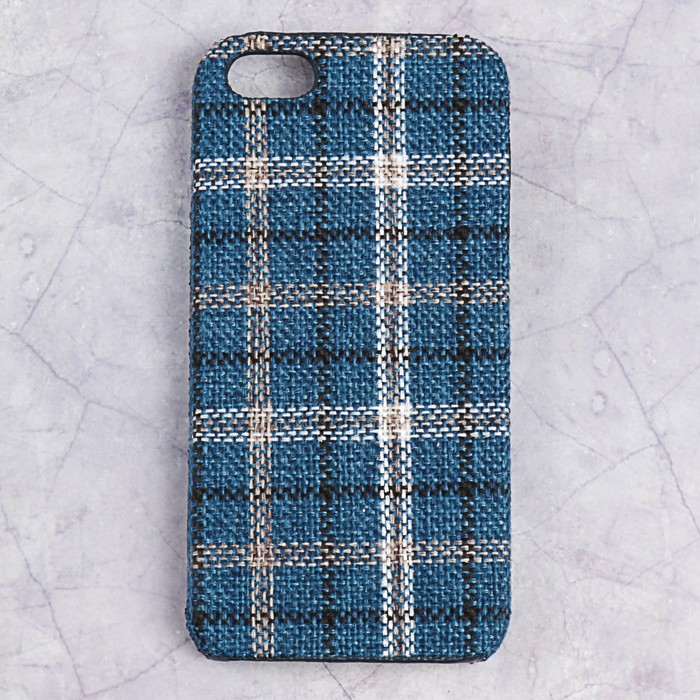 Чехол пластиковый Luazon Клетка для iPhone 5/5s, синий