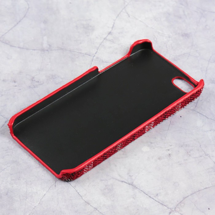 Чехол пластиковый Luazon Клетка для iPhone 5/5s, красный