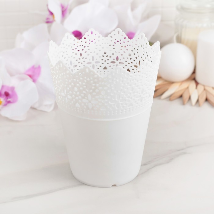 Корзина для хранения 11,5х11,5х15 см "Ажур", цвет МИКС