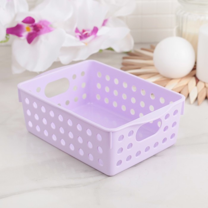 Корзина для хранения 17,5х11,8х5,8 см "Решето", цвета МИКС