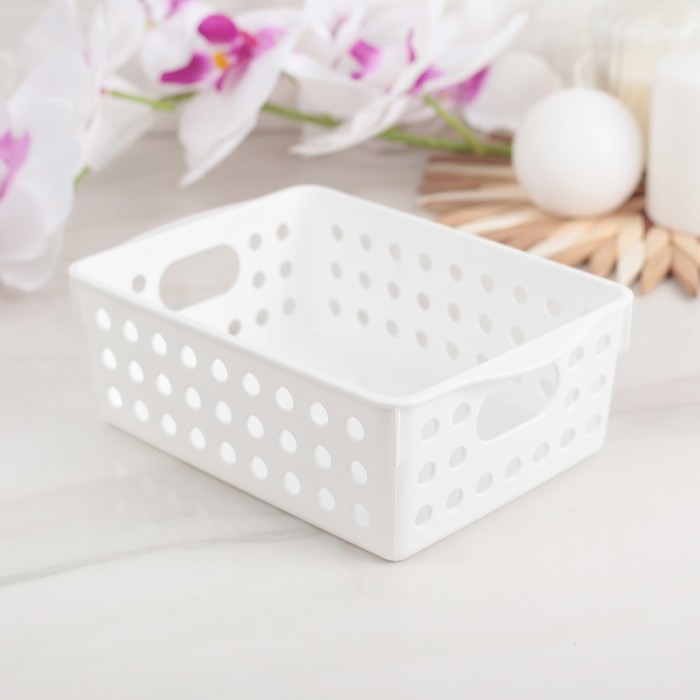 Корзина для хранения 17,5х11,8х5,8 см "Решето", цвета МИКС