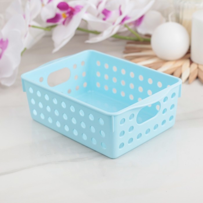Корзина для хранения 17,5х11,8х5,8 см "Решето", цвета МИКС