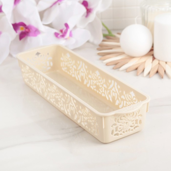 Корзина для хранения 27,5х8,5х5 см "Узор", цвет МИКС