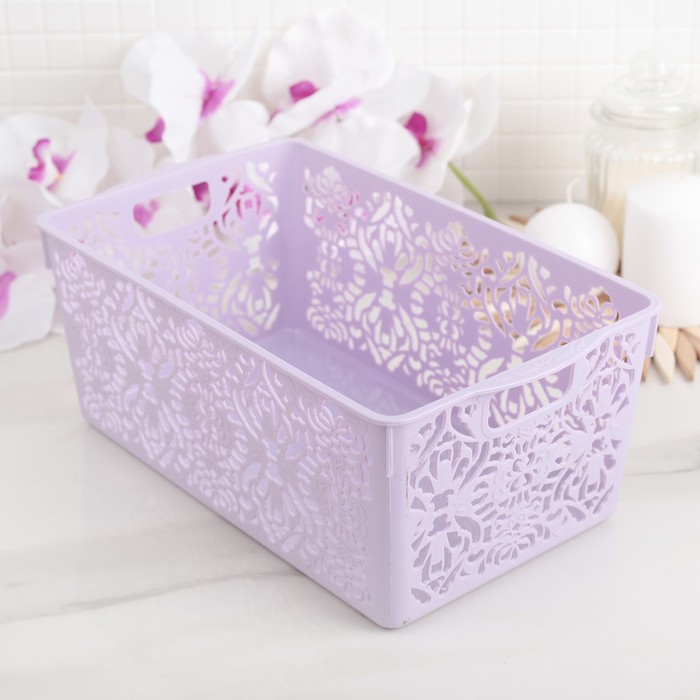 Корзина для хранения 29х17х11 см "Узор", цвета МИКС