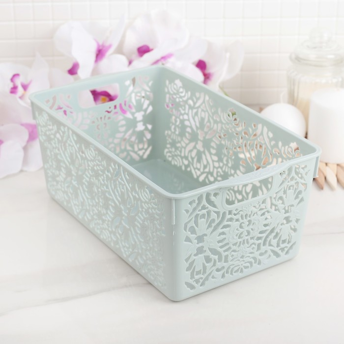 Корзина для хранения 29х17х11 см "Узор", цвета МИКС