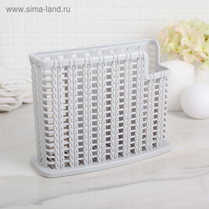 

Корзина для хранения «Плетение», 3 отделения, 18,5×6,7×14,3 см, цвет МИКС