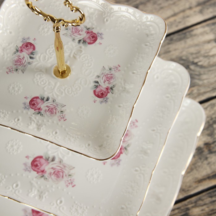 Блюдо 3 яруса "Винтаж", 26/20/16 см