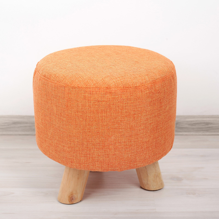 Пуф-табурет 26х26х25,5 см "Классика", цвет оранжевый