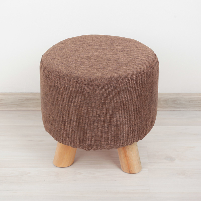 Пуф-табурет 26х26х25,5 см "Классика", цвет коричневый