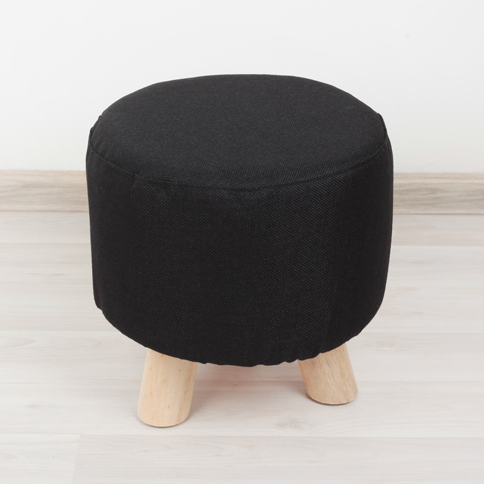 Пуф-табурет 26х26х25,5 см "Классика", цвет черный
