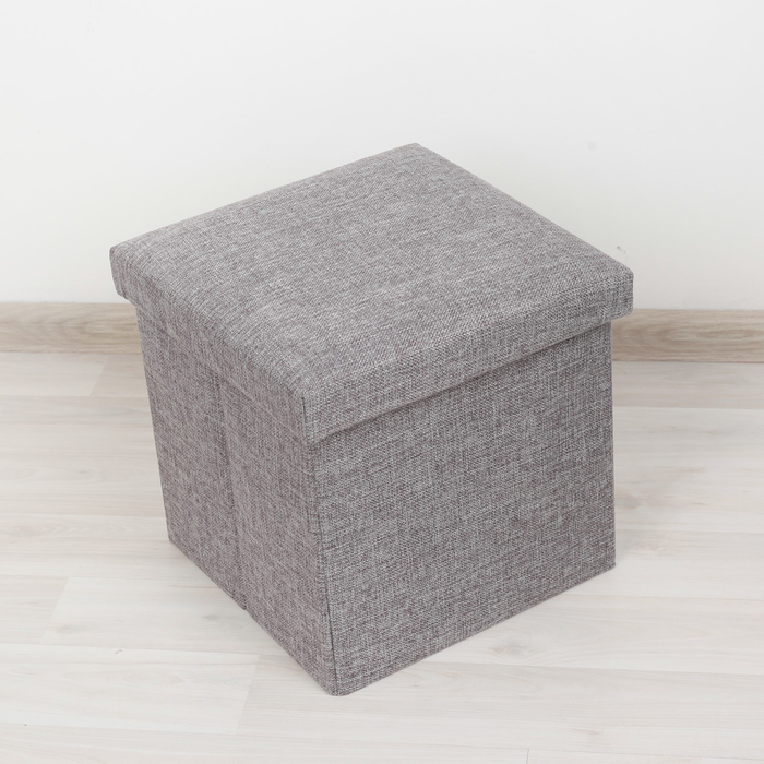 Пуф складной 30х30х28 см "Классика", цвет серый
