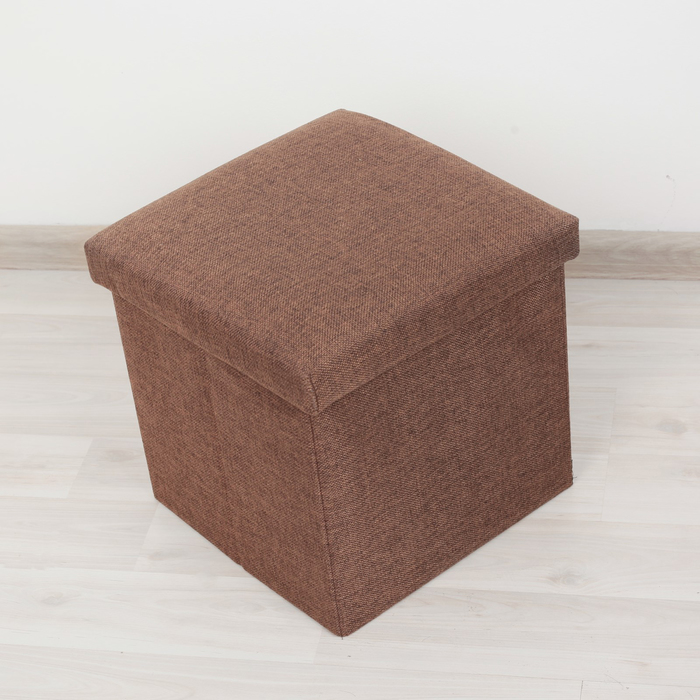 Пуф складной 30х30х28 см "Классика", цвет коричневый