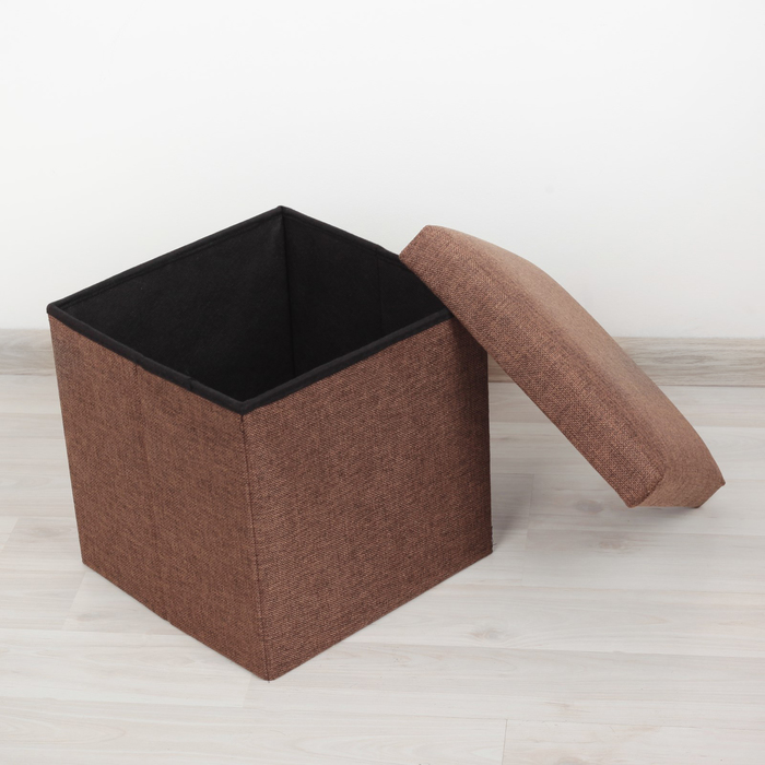 Пуф складной 30х30х28 см "Классика", цвет коричневый