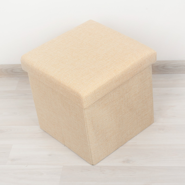 Пуф складной 30х30х28 см "Классика", цвет юежевый