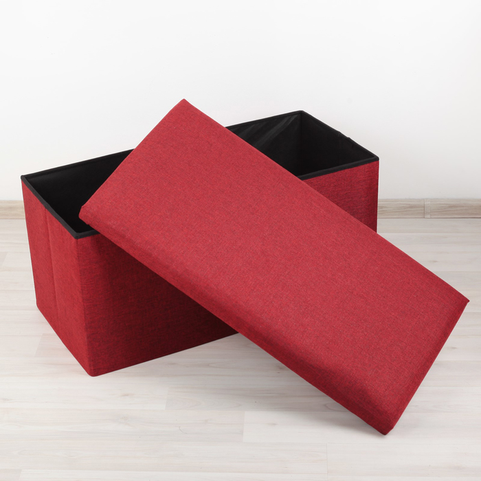 Пуф складной 76х37х35 см "Классика", цвет винный