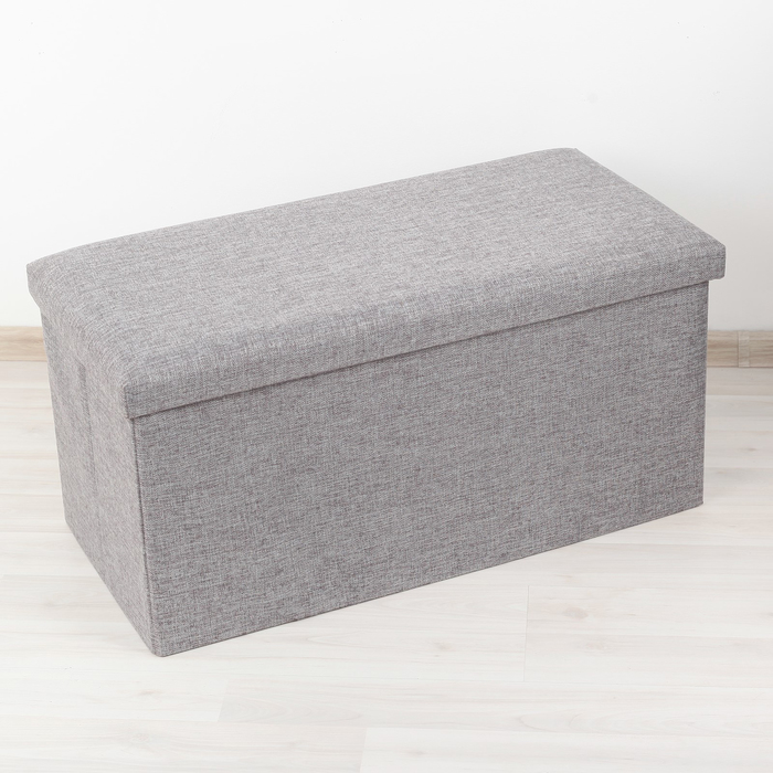 Пуф складной 76х37х35 см "Классика", цвет серый