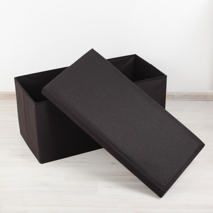 Пуф складной 76х37х35 см "Классика", цвет черный