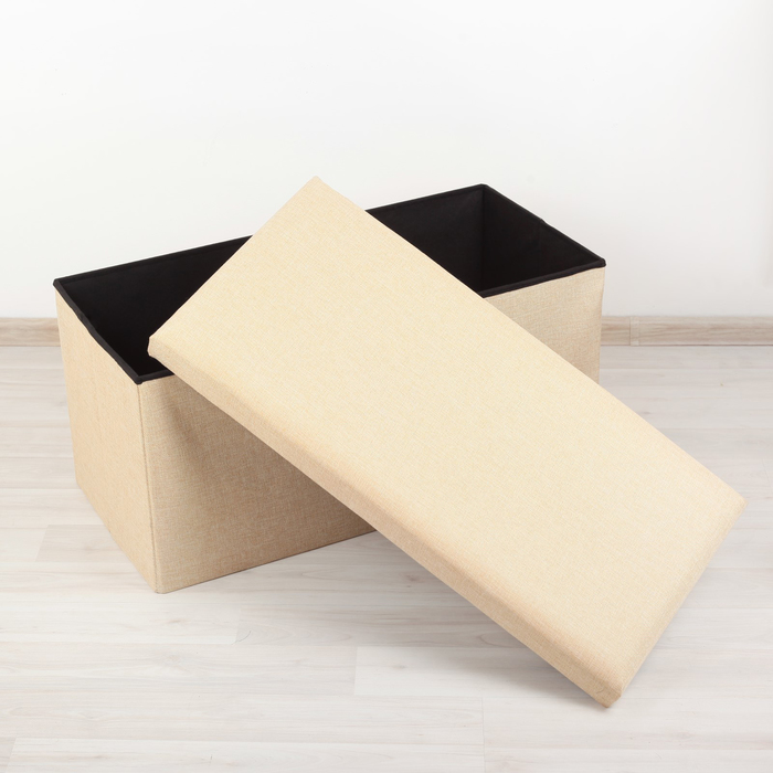 Пуф складной 76х37х35 см "Классика", цвет бежевый