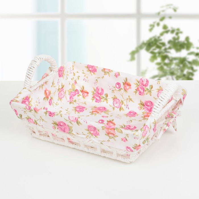 Корзина для хранения плетеная "Лето" 32х21х13 см, средняя