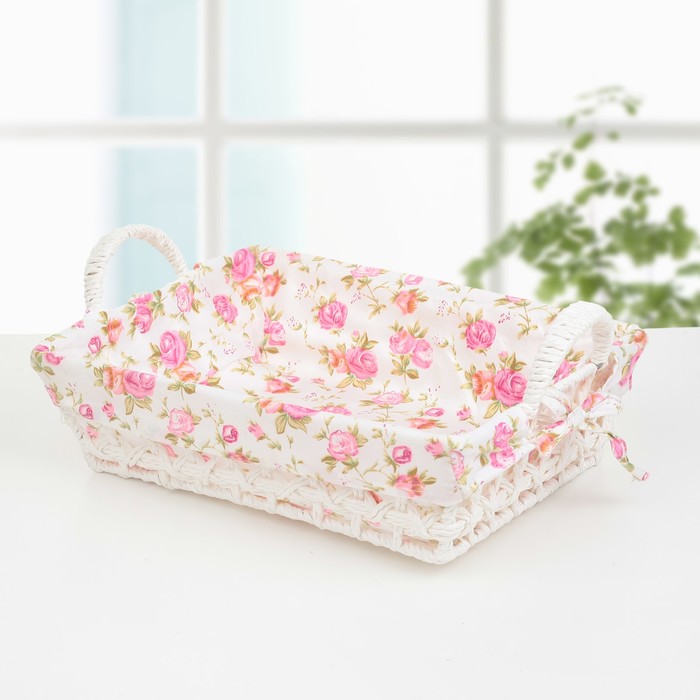 Корзина для хранения плетеная "Лето" 38х25х14 см, большая