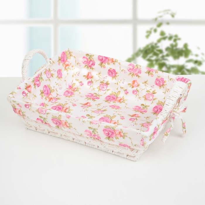 Корзина для хранения плетеная "Лето" 38х25х14 см, большая