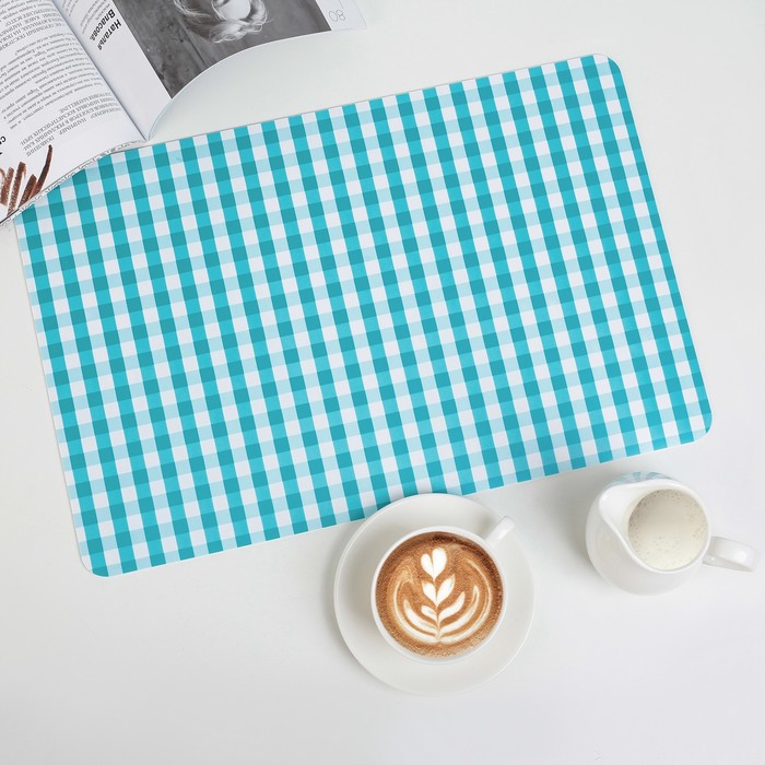 Салфетка кухонная "Переплёт" 43х28 см, цвет голубой