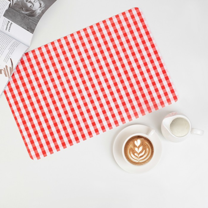 Салфетка кухонная "Переплёт" 43х28 см, цвет красный