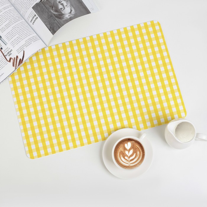 Салфетка кухонная "Переплёт" 43х28 см, цвет желтый