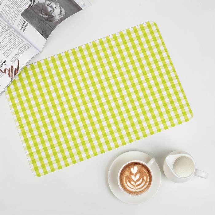 Салфетка кухонная "Переплёт" 43х28 см, цвет зеленый