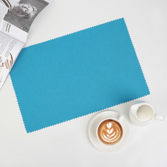 Салфетка кухонная "Эко стиль" 42х28 см, цвет голубой