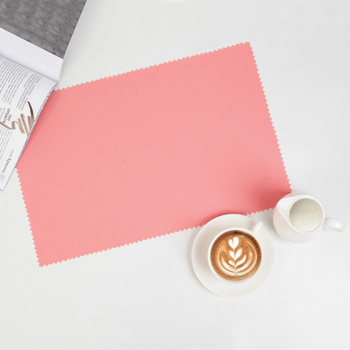 Салфетка кухонная "Эко стиль" 42х28 см, цвет розовый