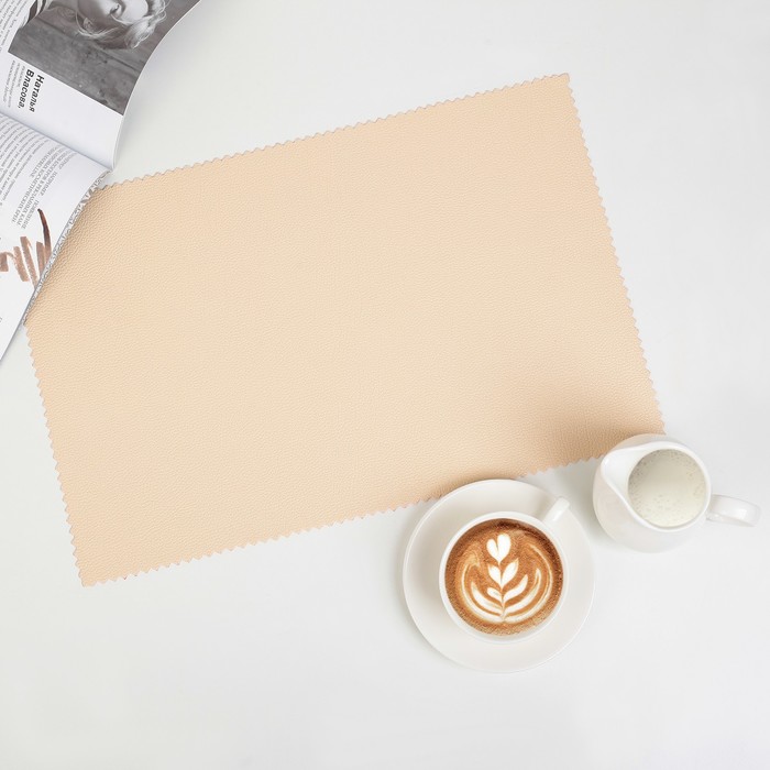 Салфетка кухонная "Эко стиль" 42х28 см, цвет бежевый