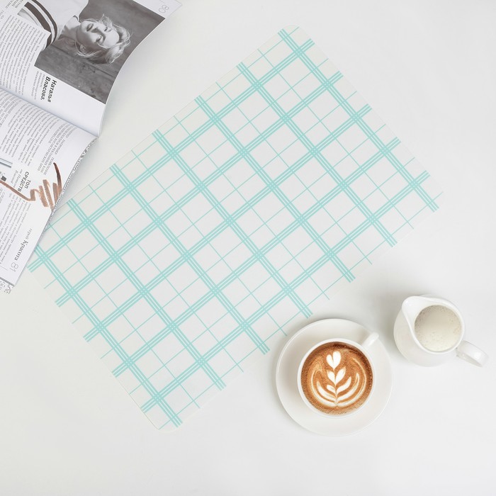 Салфетка кухонная "Окна" 42,5х29 см, голубой