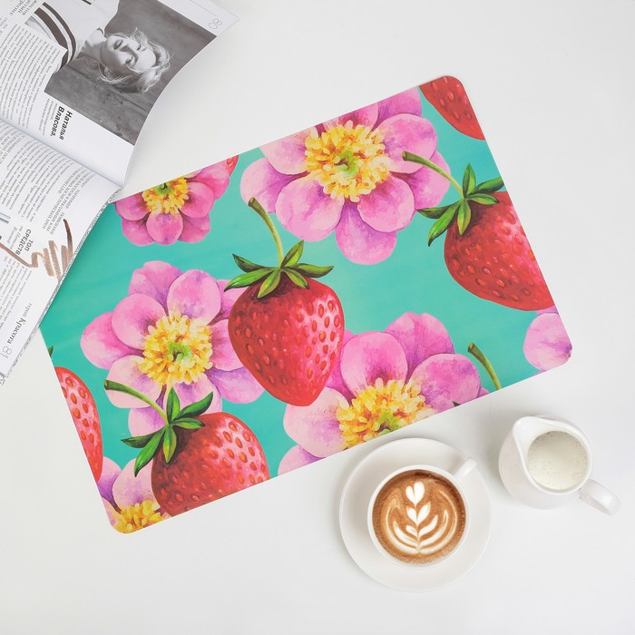 Салфетка кухонная "Клубника" 43х28 см