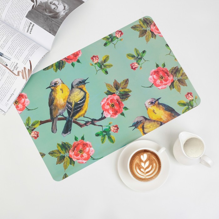 Салфетка кухонная "Птицы" 43х28 см